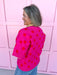Jincy's Women's Boutique New Arrivals Everyday Wear Fall Transition Styles Pink Red polka Dot Knit Top Jodfil 514922