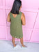Jincy's Women's Boutique Statement Olive Gromment Dress Everyday Wear TCEC CD07321