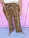 Jincy's Women's Boutique Statement Tiger Zebra Print Stripe Wide Leg Pants Everyday Wear Entro P31561
