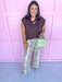 Jincy's Women's Boutique Statement Tiger Zebra Print Stripe Wide Leg Pants Everyday Wear Entro P31561