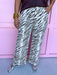 Jincy's Women's Boutique Statement Tiger Zebra Print Stripe Wide Leg Pants Everyday Wear Entro P31561