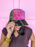 Jincy's Women's Boutique Tucker's Truckers Camo & Pink Velvet Trucker Hat