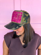 Jincy's Women's Boutique Tucker's Truckers Camo & Pink Velvet Trucker Hat