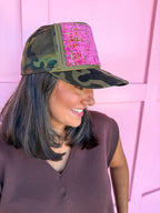 Jincy's Women's Boutique Tucker's Truckers Camo & Pink Velvet Trucker Hat