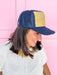 Jincy's Women's Boutique Tuckers Trucker Sideline Social Collection Foam Trucker Hat Navy Gold Custom Hat Game Day