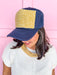 Jincy's Women's Boutique Tuckers Trucker Sideline Social Collection Foam Trucker Hat Navy Gold Custom Hat Game Day