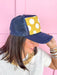 Jincy's Women's Boutique Tuckers Trucker Sideline Social Collection Foam Trucker Hat Navy Gold Custom Hat Game Day