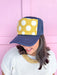 Jincy's Women's Boutique Tuckers Trucker Sideline Social Collection Foam Trucker Hat Navy Gold Custom Hat Game Day