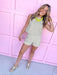 Jincy's Womens Boutique Beige Sleeveless Top With Ivory Polka Dots Everyday Wear Chic Chartreuse Collection Entro T31833