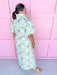 Jincy's Womens Boutique Chinoiserie Peacock Print Collared Straight Fit Midi Maxi Dress CT10040 TCEC