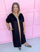 Jincy's Womens Boutique Clothing Black & Brown Collared Midi Maxi Dress Chartreuse Collection Everyday Wear Jodifl G16090
