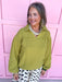 Jincy's Womens Boutique Collared Chartreuse Gauze  Balloon Sleeve Top NT11416-LIME-1
