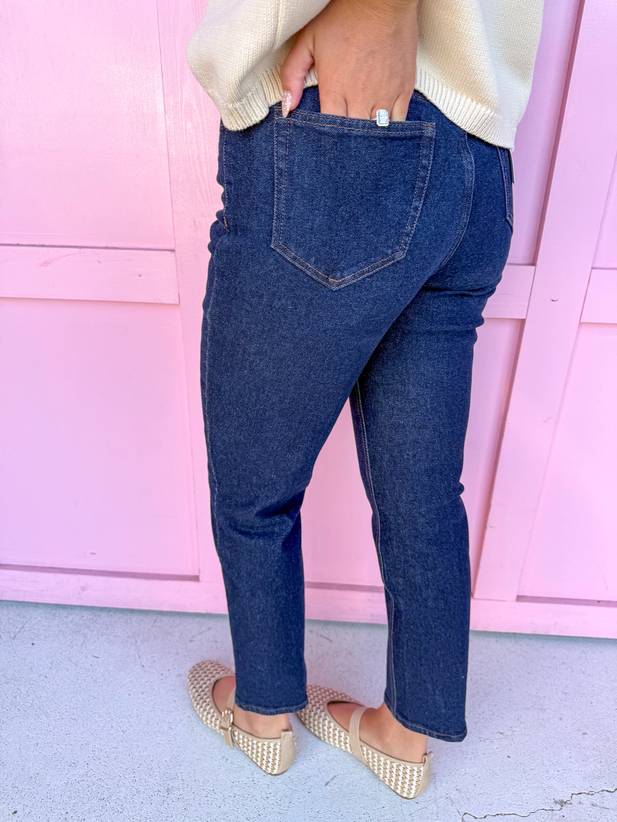 Jincy's Womens Boutique Dark Wash Jeans Everyday Wear Cello