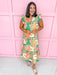 Jincy's Womens Boutique Fall Patchwork Floral Midi Maxi Dress Everyday Wear First Of Fall Collection TCEC CD07299