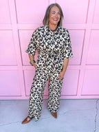Jincy's Womens Boutique Fierce Favorite Leopard Top Ecru  Everyday Wear Entro T33004