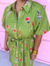 Jincy's Womens Boutique Green Floral Midi Maxi Dress Chic Chartreuse Collection Pologram PSD5495