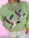 Jincy's Womens Boutique Kiwi Green Mallard Duck Sweater Chartreuse Chic Collection Everyday Wear Bailey Rose BRW0280 Chartreuse Chic Collection 