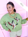 Jincy's Womens Boutique Kiwi Green Mallard Duck Sweater Chartreuse Chic Collection Everyday Wear Bailey Rose BRW0280 Chartreuse Chic Collection 