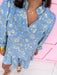 Jincy's Womens Boutique Mary Square Audrey Dress Song Bird Blue Floral Mini Dress First Of Fall Collection 74100