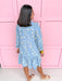 Jincy's Womens Boutique Mary Square Audrey Dress Song Bird Blue Floral Mini Dress First Of Fall Collection 74100