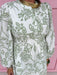Jincy's Womens Boutique Mary Square Riley Lacecap White  & Sage Print Midi Maxi Dress First Of Fall Collection 74229