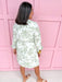 Jincy's Womens Boutique Mary Square Sarah Lacecap Dress Collared White & Sage Floral Mini Dress First Of Fall Collection 74073