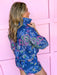 Jincy's Womens Boutique Navy & Multi Color Floral Clothing Skort Set Entro T31608