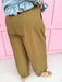 Jincy's Womens Boutique Olive Jogger Style Pants Elastic Waistband Everyday Wear First Of Fall Collection Entro P33245