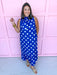Jincy's Womens Boutique Polka Dot Midi Maxi Dress Ruffle & Tie Neckline Caroline Christian