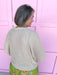 Jincy's Womens Boutique Taupe Keyhole Knit Top Carole Christian Everyday Wear Chic Chartreuse Collection