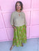 Jincy's Womens Boutique Taupe Keyhole Knit Top Carole Christian Everyday Wear Chic Chartreuse Collection