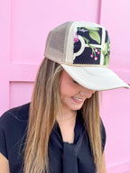 Jincy's Womens Boutique Tucker's Truckers Garden Trellis Floral & Botanical Bird Foam Trucker Hat Everyday Wear Chic Chartreuse Collection