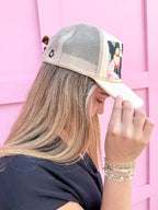 Jincy's Womens Boutique Tucker's Truckers Garden Trellis Floral & Botanical Bird Foam Trucker Hat Everyday Wear Chic Chartreuse Collection