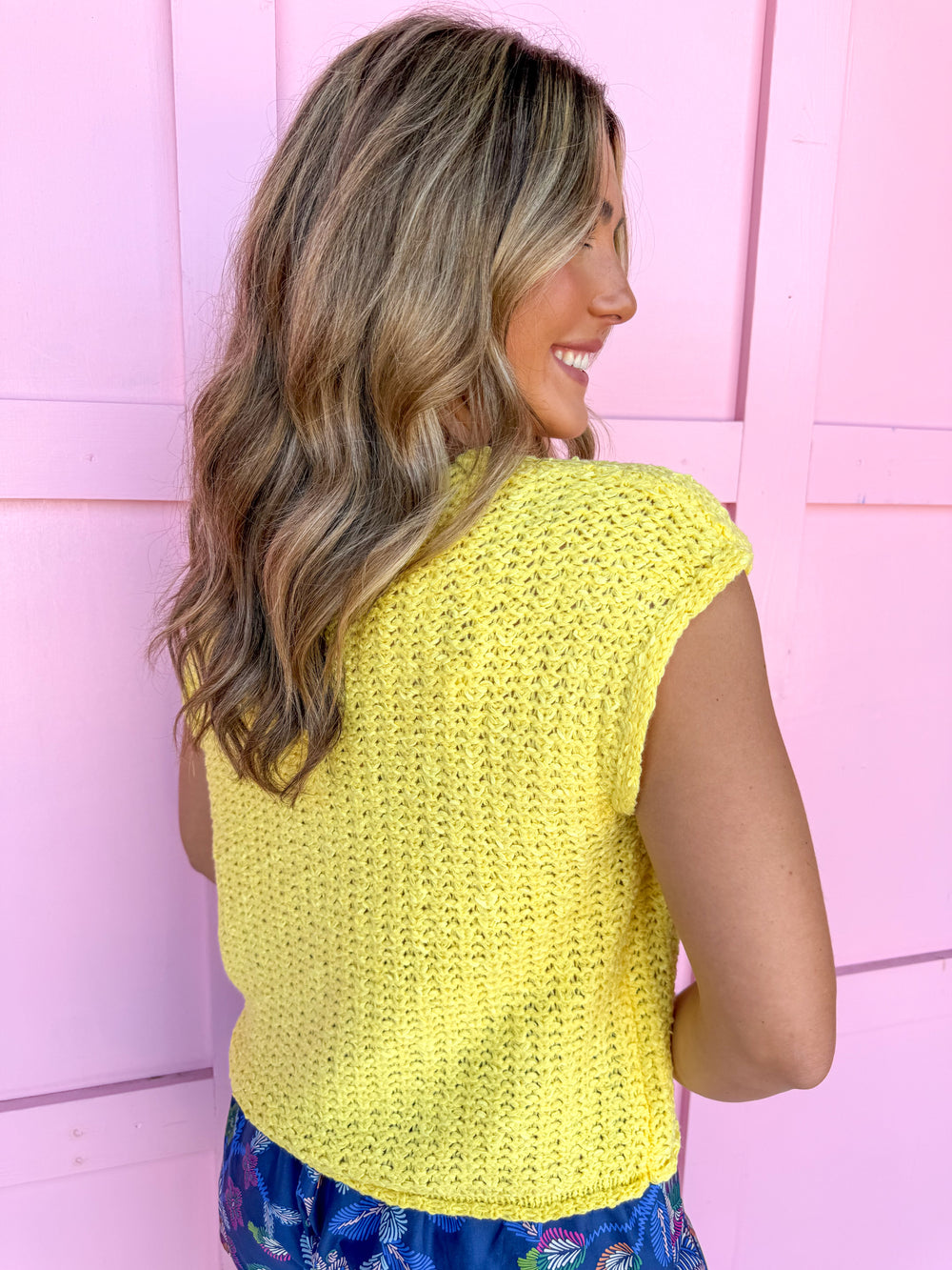 Jincy's Womens Boutique Yellow Top Gold Button and Front Pocket Details Knit Very J 12W3377N-BUTTER YELLOW-1