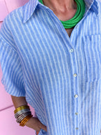 Stripe Situation Top - Blue