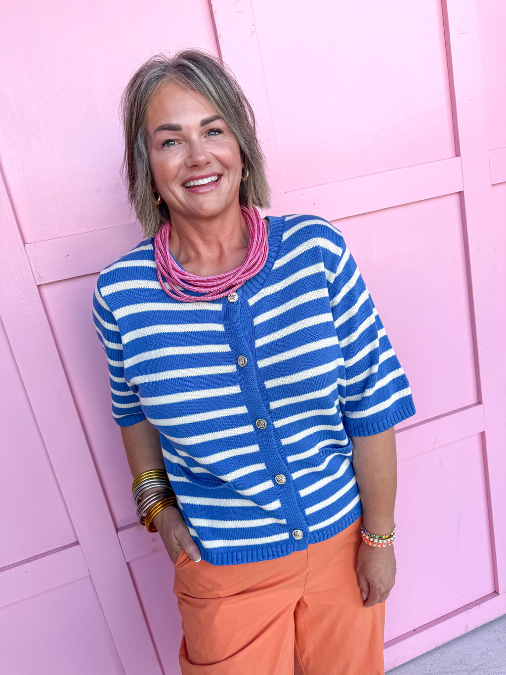 Stripe Standard Top - Blue