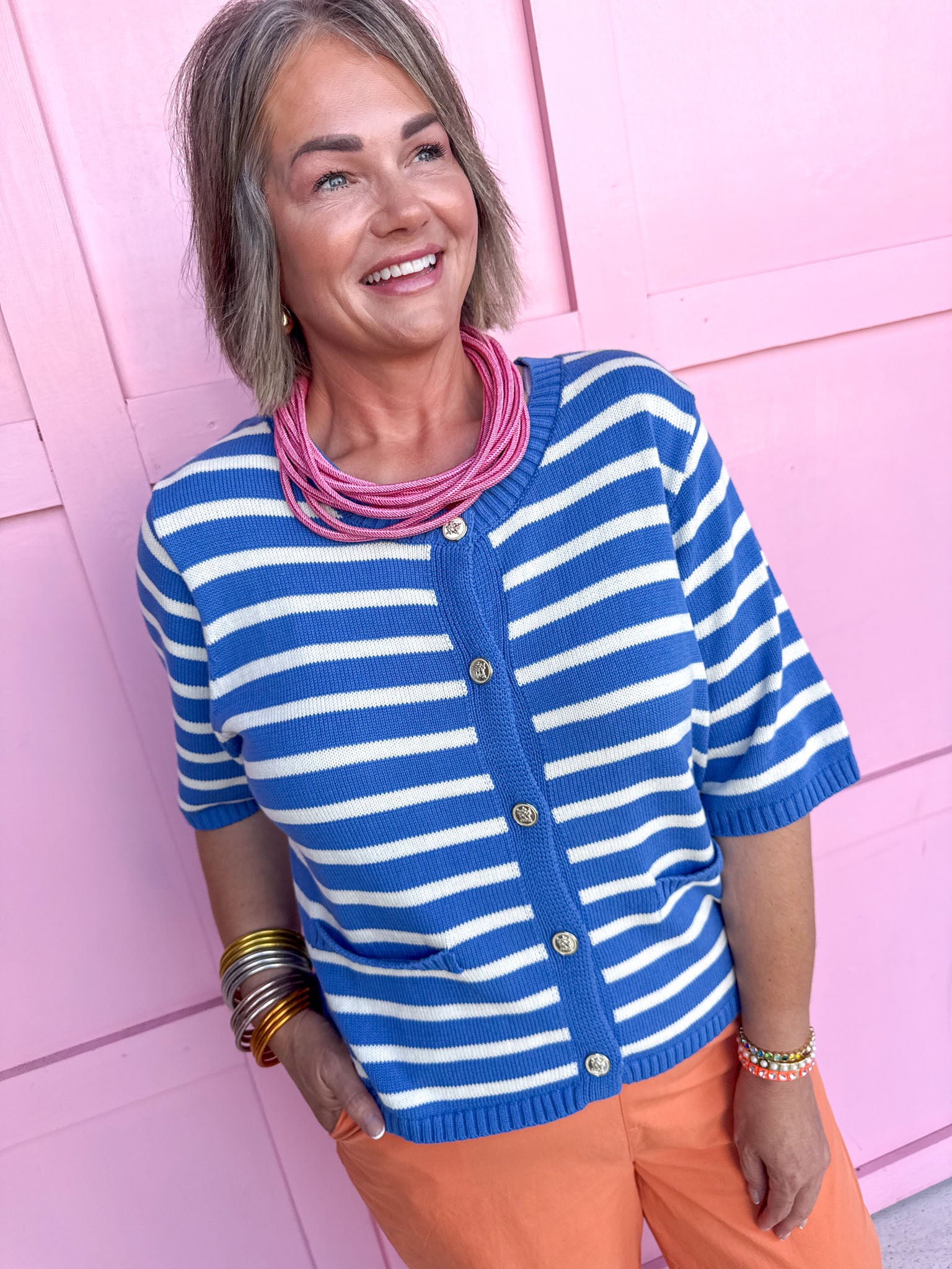 Stripe Standard Top - Blue