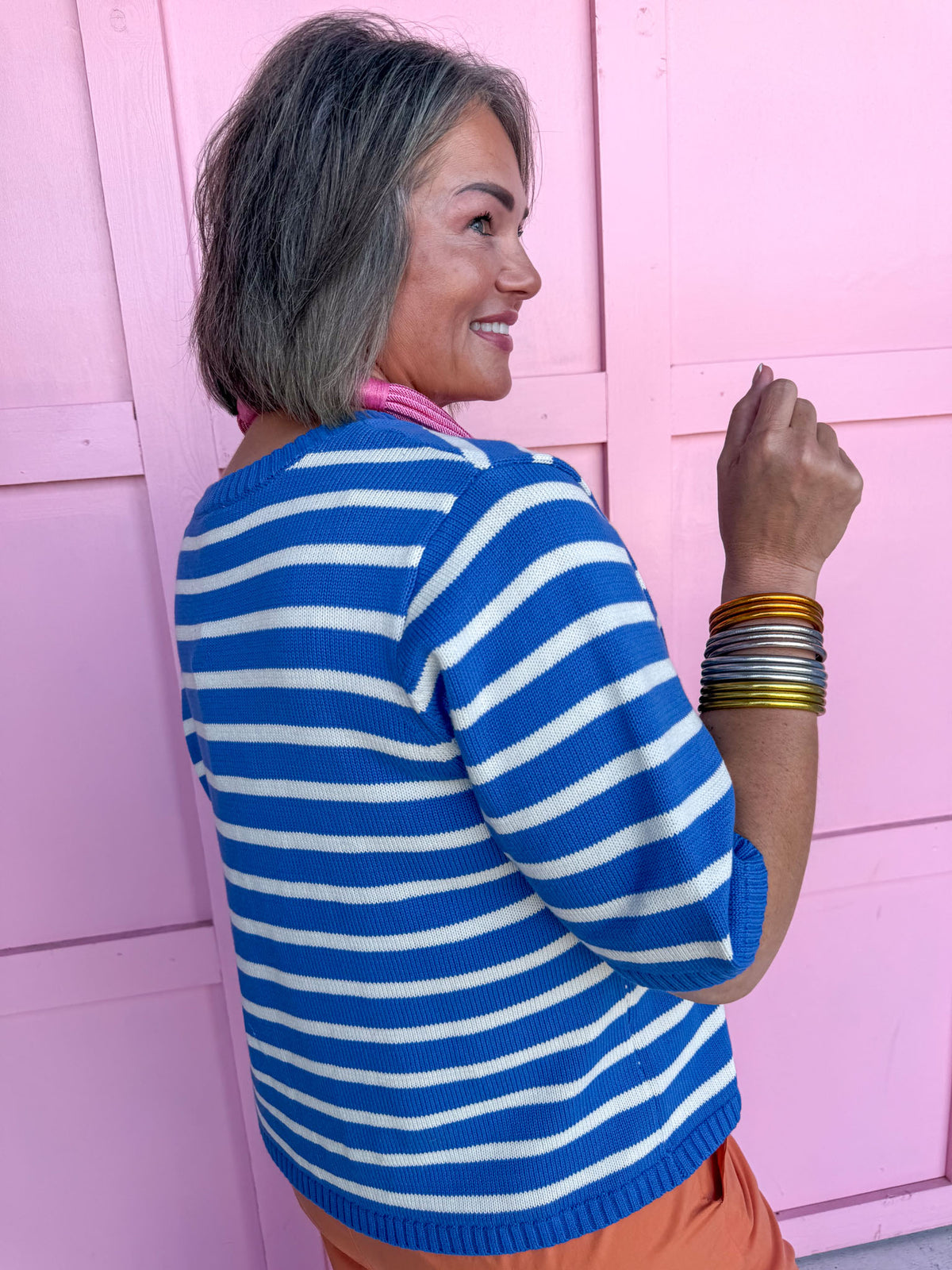 Stripe Standard Top - Blue