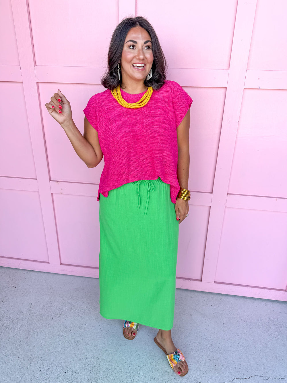 Sweet As You Top - Hot Pink