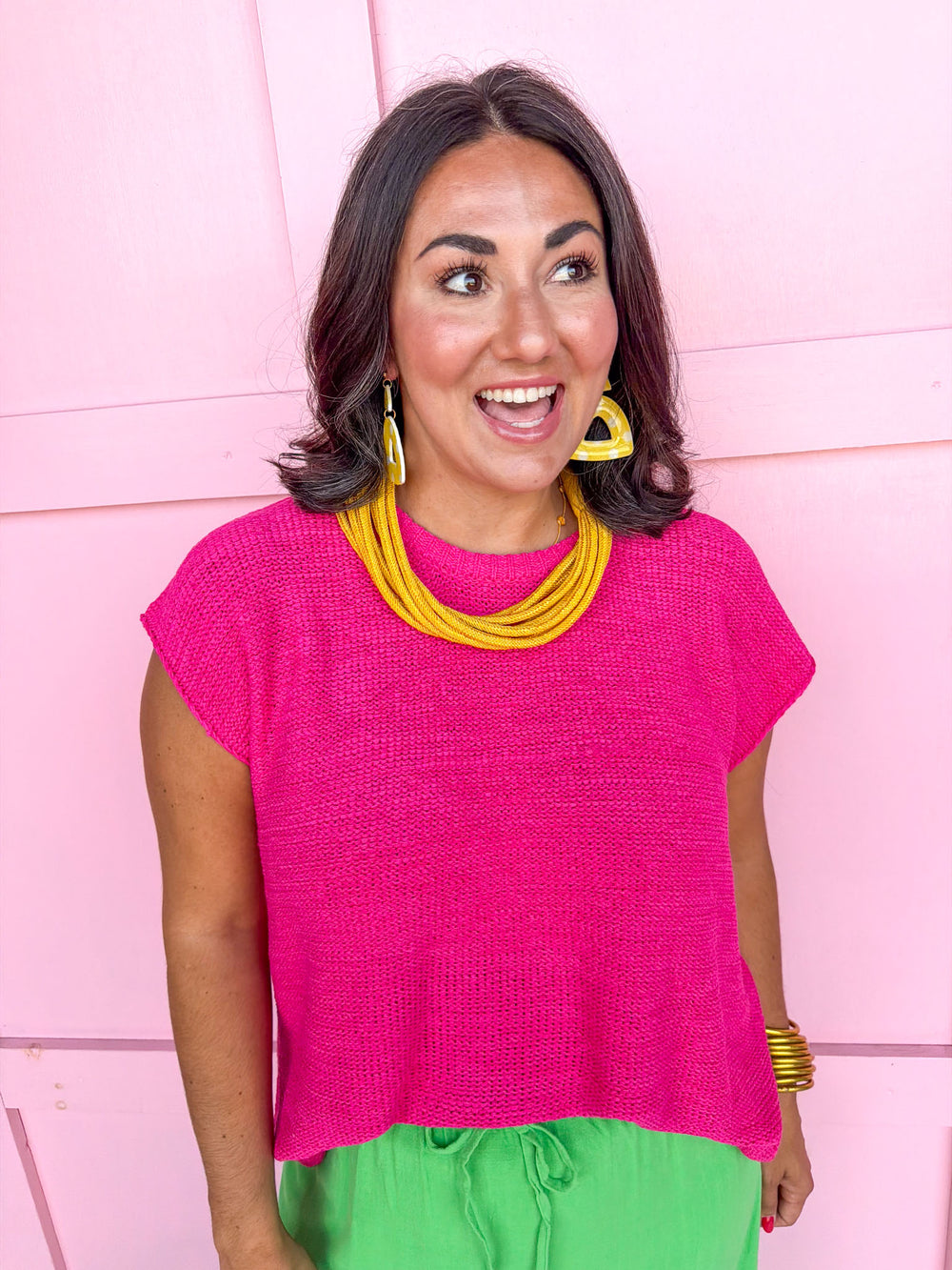 Sweet As You Top - Hot Pink