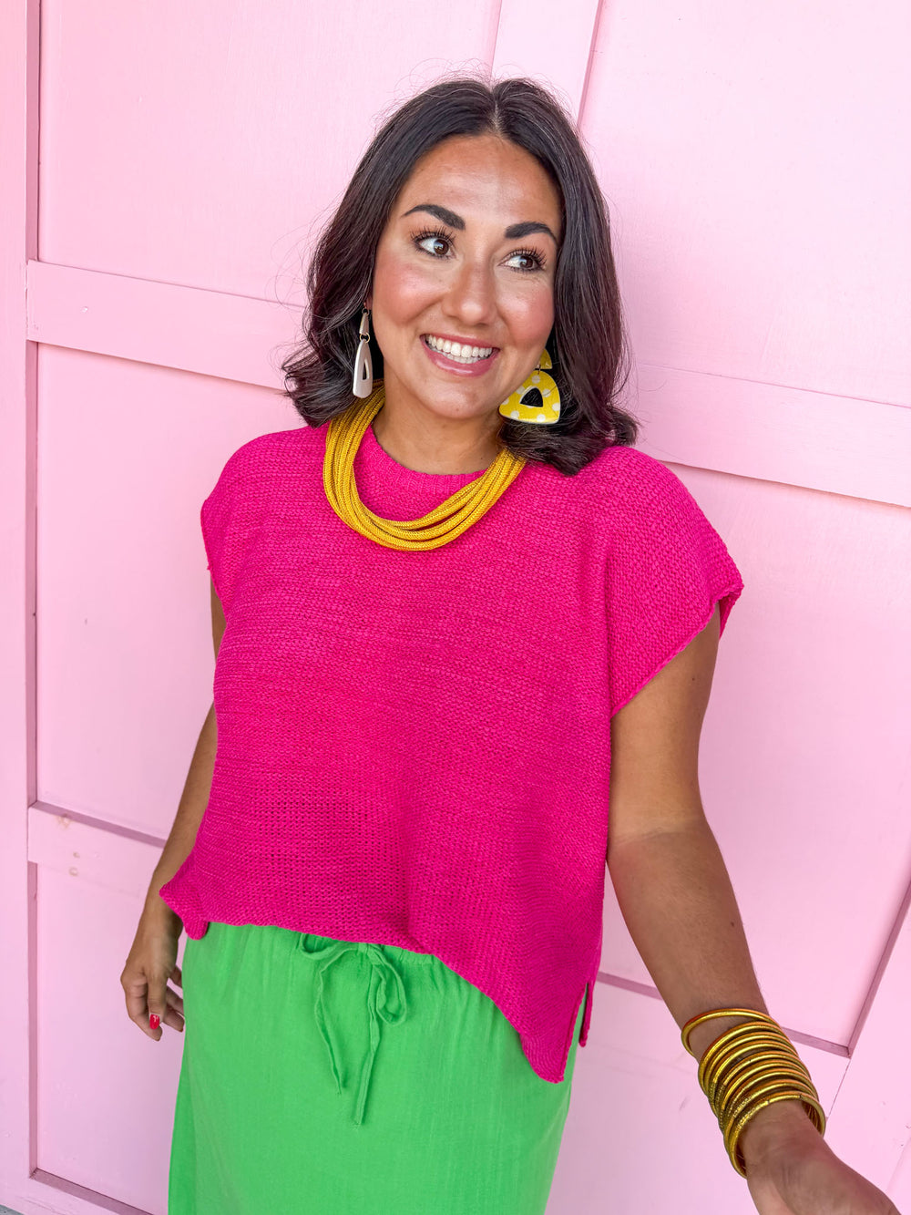 Sweet As You Top - Hot Pink