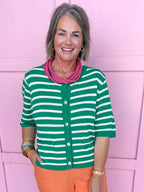 Stripe Standard Top - Kelly Green