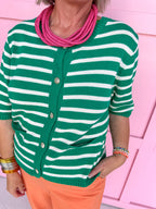 Stripe Standard Top - Kelly Green