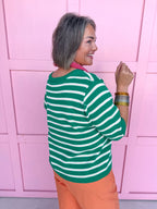 Stripe Standard Top - Kelly Green