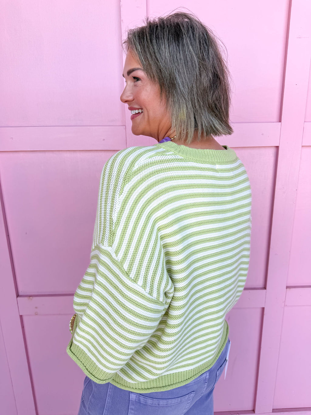 Striped To Perfection Top - Green
