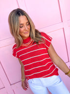 Stripe State of Mind Top - Red