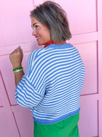Striped To Perfection Top - Blue