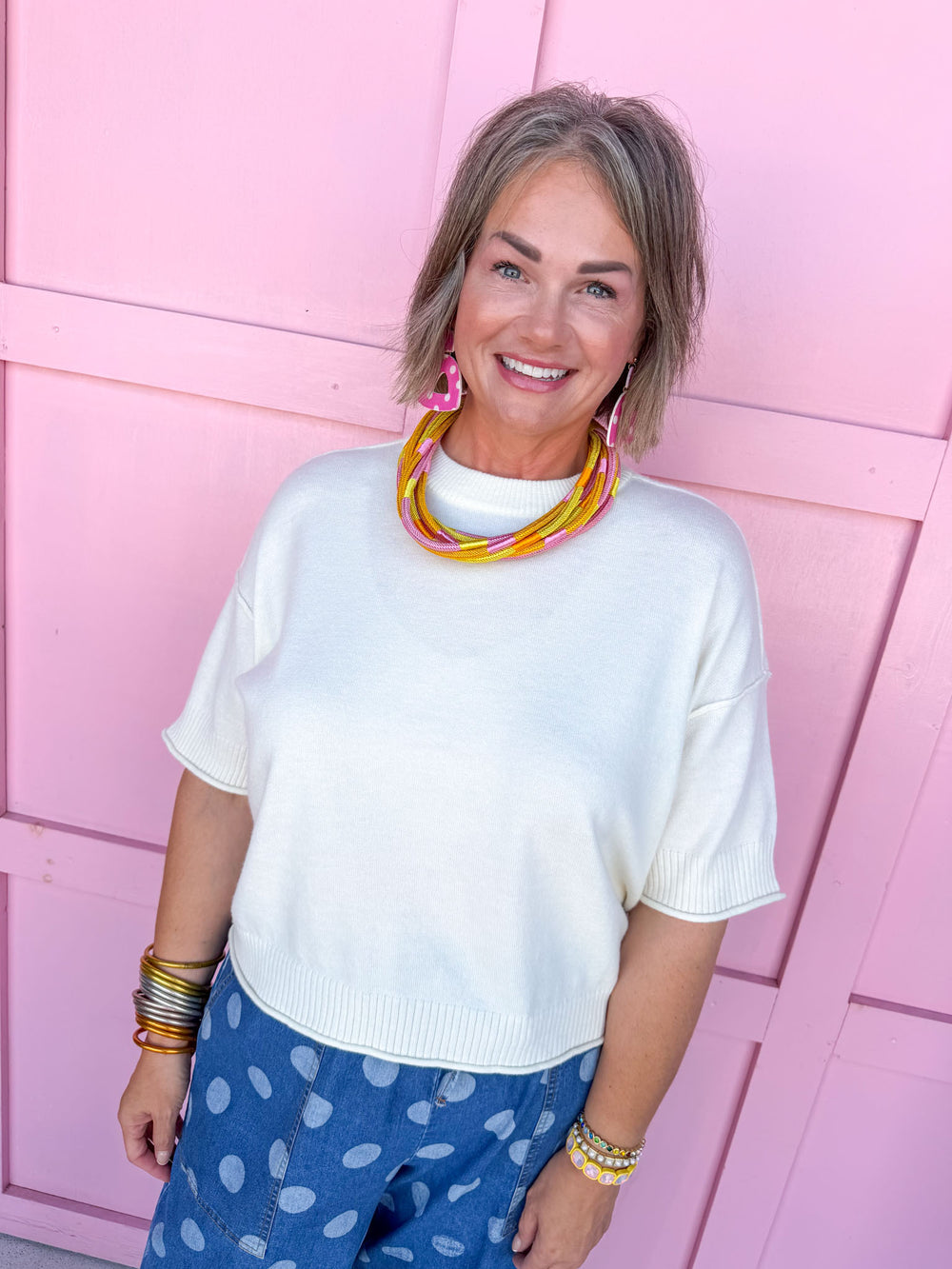 Easy Going Knit Top - Ivory