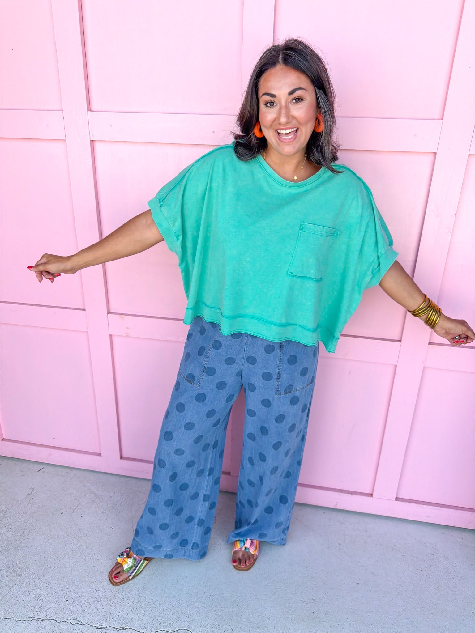 Busy Day Top - Seafoam