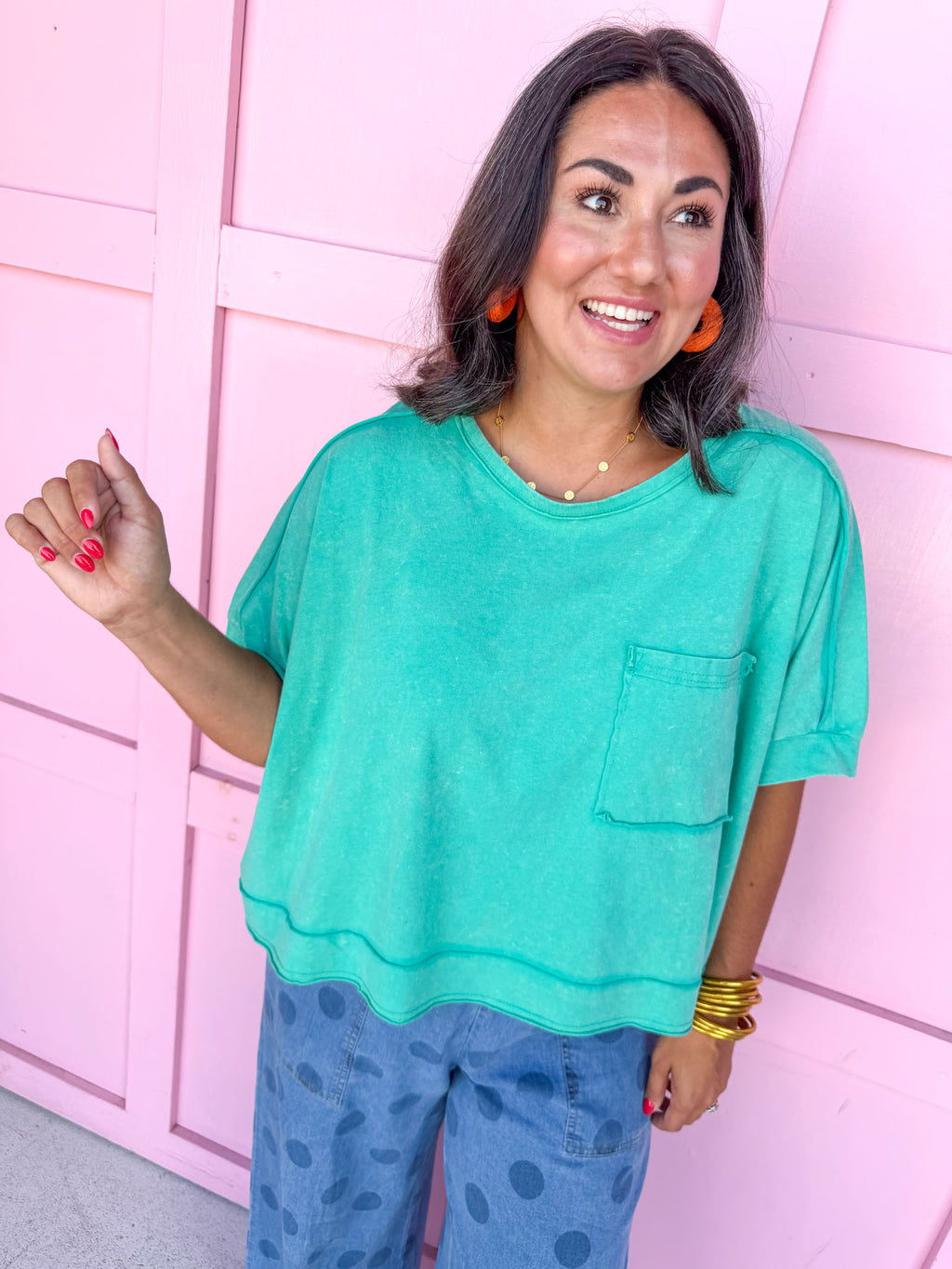 Busy Day Top - Seafoam
